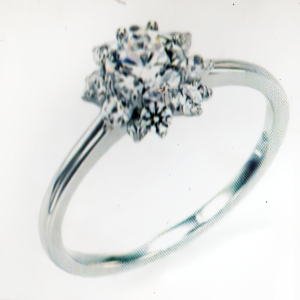 Cincin Solitaire Berlian Emas Putih – Desain Elegan dengan Berlian Tunggal Menawan